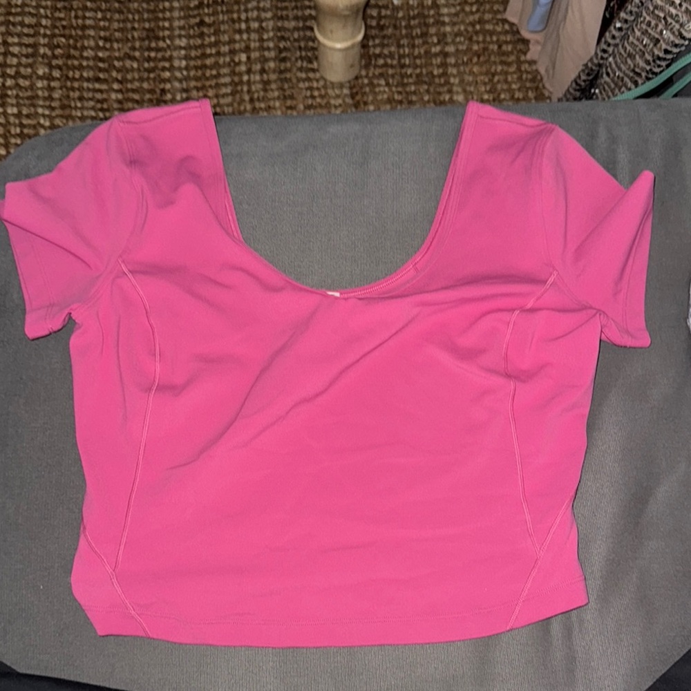 Lululemon Athletica Pink Crop Top
